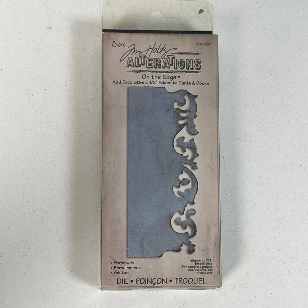 Sizzix Tim Holtz Alterations On the Edge Scrollwork Die 656624 Decorative Border